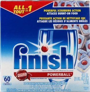 Finish All in 1 Powerball Automatick Dishwasher Detergent   60 CT Health & Personal Care