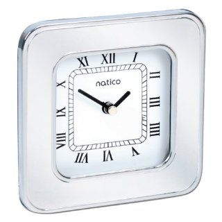 Natico Desk Alarm Clock, Silver (10 591S)  Office Desk Organizers 