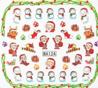 YIMEI 2012 Merry christmas holiday Santa Claus Snowman gifts house and ball design water transfer nail decals stickers  Beauty
