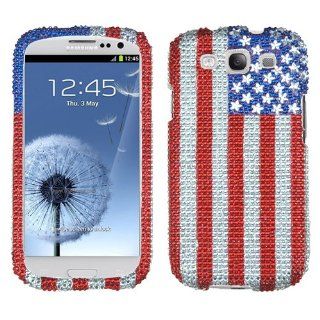 MyBat Diamante Phone Protector Cover for Samsung Galaxy S III (i747/L710/T999/i535/R530/i9300)   Retail Packaging   United States National Flag Cell Phones & Accessories
