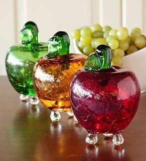 Handmade Crackle Glass Apple Fruit Fly Trap, In Red  Home Pest Control Traps  Patio, Lawn & Garden