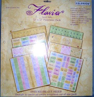 Flavia Sweet Baby 12" x 12" Punchout Pack Scrapbook Supplies  Scrapbooking Paper 