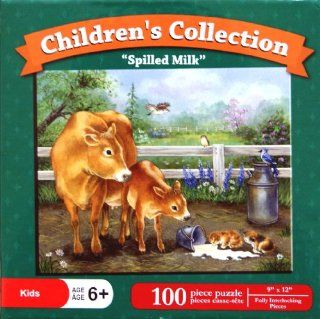 Children's Collection Puzzle "Spilled Milk" 100 Piece Puzzle Toys & Games