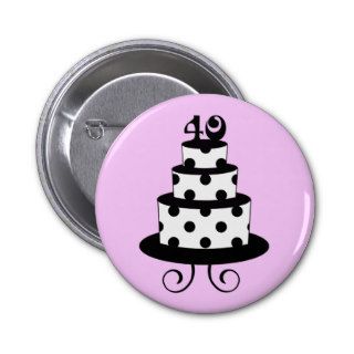 Polka Dot 40th Birthday Anniversary Cake Pins