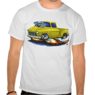 1955 Chevy Stepside Pickup Yellow Truck T shirts