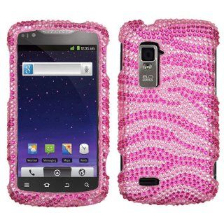 MYBAT Zebra Skin (Pink/Hot Pink) Diamante Protector Cover for ZTE N910 (Anthem 4G) Cell Phones & Accessories