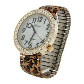 597 08 Stretch Band Watch Leopard Lrg Jewelry