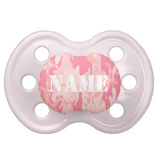 Customize able Pink Camouflage Pacifier