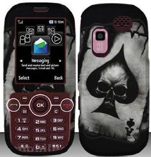 Spade Skull Hard Snap On Case Cover Faceplate Protector for Samsung T404G Straight Talk + Free Texi Gift Box Cell Phones & Accessories