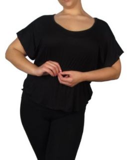 599fashion Plus size round neck butterfly sleeve top featuring elasticized waistline id.23386 1XL Blouses