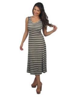 599fashion Midi sleeveless casual striped dress