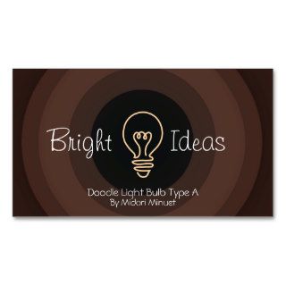 Doodle Light Bulb Business Card – Type A