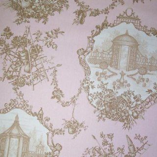 54" Wide Fabric, Garden Toile, Color Powder Rose, Braemore Toile Fabric By the Yard  Other Products  