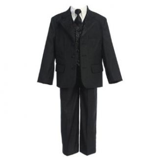 Boy Pinstripe Double Lapel Jacquard Tux (Size 2 to 12) Clothing