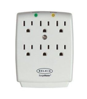 2 each Belkin 6 Outlet Wall Mount Surge Protector (F9H601ACW DP)   Electric Plugs  