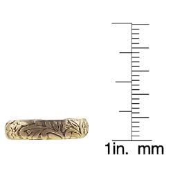 Goldfill Etched Flower Toe Ring Toe Rings