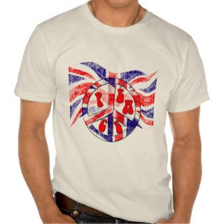 Union Jack Peace Distressed T shirt