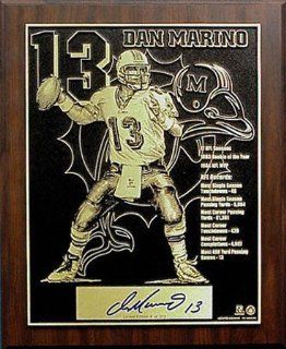 Dan Marino Etched Metal Autographed Healy Plaque  Sports Related Collectibles  Sports & Outdoors