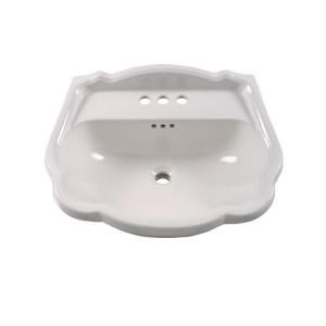 American Standard Repertoire 6 in. Pedestal Bathroom Sink Basin in White 0240.008.020