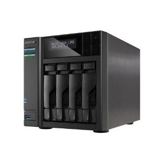 ASUSTOR AS 604T Intel Atom 2.13GHz/ 1GB DDR3/ 2GbE/ 2eSATA/ USB3.0/ 4 bay Diskless NAS Server   NEW   Retail   AS 604T Computers & Accessories
