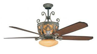 Concord 60WI5GS Ceiling Fans with Coffee Glass Shades, Gilded Silver Finish   Uplight  