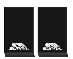 Proven Design HDCSUPR018 Heavy Duty Contour Series 22" x 13" Mud Flaps with Supra Logo in Yellow Automotive