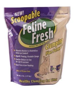 Feline Fresh Scoopable Clumping Pine Cat Litter  Pet Litter 