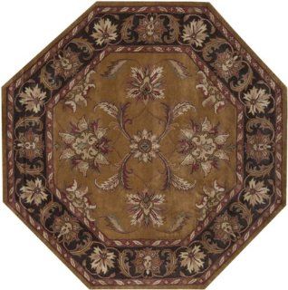 Surya Ancient Treasures A 101 Classic Hand Tufted 100% Semi Worsted New Zealand Wool Raw Umber 8' Octagon Traditional Area Rug  
