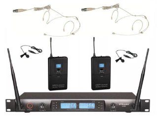 GTD Audio G 622E UHF 200 Channel Wireless Microphone System with Headset & Lavalier (Lapel) Mic Musical Instruments