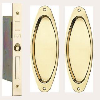 Von Morris 82095 622 Black Coated Door Hardware Moreland Pocket Door Full Dummy Lockset    