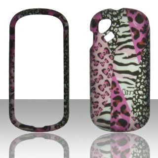 2D Pink safari Alcatel Sparq OT 606a T Mobile/ Alcatel OT 606 One Touch Chat Case Cover Phone Snap on Cover Cases Protector Faceplates Cell Phones & Accessories