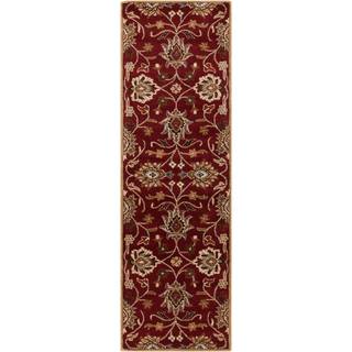 Hand tufted Saginaw Red Wool Rug (2'6 x 8') Runner Rugs