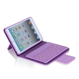 Moonar Keyboard Case Stylus Pen Screen Protector Dustproof Plug Fishbone Winder Protector Kit for iPad Mini(Purple) Computers & Accessories