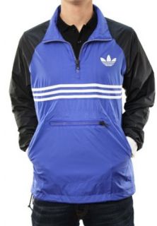 Adidas Men's Blue w/Black Half Zip Long Sleeve Polo Neck Jacket Clothing