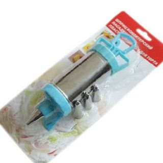 Stainless Steel Cake Decorating Pastry Icing Piping Syringe Gun Kitchen & Dining
