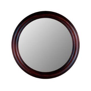 Round Mirror in Cherry Bevel No, Size 33" Dia   Wall Mounted Mirrors