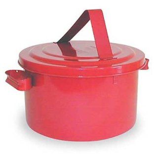 Eagle B 608 Bench Galvanized Steel Safety Can, 8 quart Capacity, Red Hazardous Storage Cans