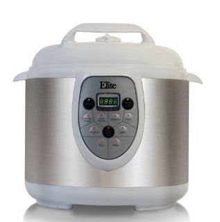 MaxiMatic EPC 608 Elite Platinum 6 Quart Digital Electronic Pressure Cooker, White Kitchen & Dining