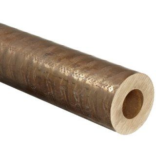 Bronze 954 Hollow Round Bar, ASTM B505, 2 1/2" OD, 1.25" ID, 0.625" Wall, 72" Length Industrial Metal Tubing