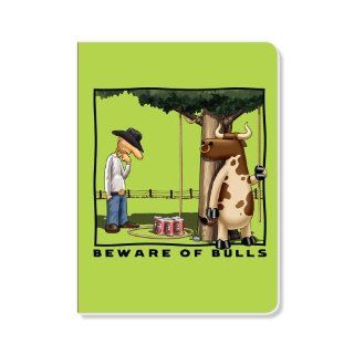 ECOeverywhere Beware of Bulls Journal, 160 Pages, 7.625 x 5.625 Inches, Multicolored (jr11862)  Hardcover Executive Notebooks 