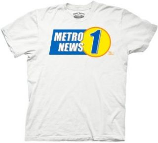 How I Met Your Mother Metro News 1 Logo Adult White T Shirt Novelty T Shirts Clothing