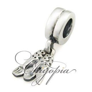 Fork Knife and Spoon Chiyopia Pandora Chamilia Troll Compatible Beads   Charms