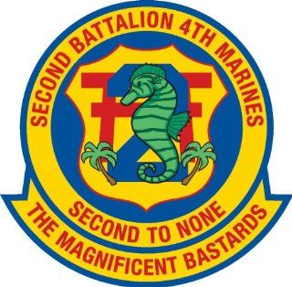 2nd Battalion 4th Marine Regiment sticker vinyl decal 4" x 4" 
