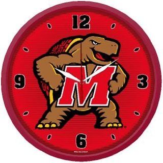 NCAA Maryland Terrapins Team Logo Wall Clock  Sports Fan Wall Clocks  Sports & Outdoors