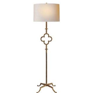 Visual Comfort and Company SK1500GI L Suzanne Kasler Quatrefoil 2 Light Floor Lamps in Gilded Iron With Wax  