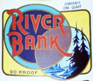 Vintage, River Bank Whiskey Label, Qt, 1930's  Other Products  