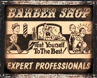 Barber Shop Salon sign / Antique Style wall decor Hair Stylist plaque retro art 003  Other Products  