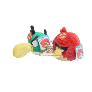 Angry Birds 5 GREEN TOUCAN BOOMERANG BIRD BIG BRO Red Bird Mini Plush with SOUND Set of 2 Toys & Games