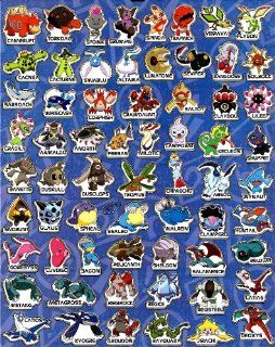 Pokemon Deoxys Jirachi Rayquaza Groudon Kyogre Latios Latias Registeel Bagon Castform Kecleon Lileep Flygon Sticker Sheet E063 