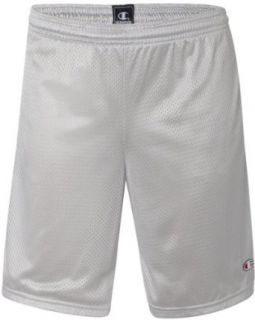 Champion Long Mesh Shorts with Pockets, Athletic Gray, 2XL Clothing